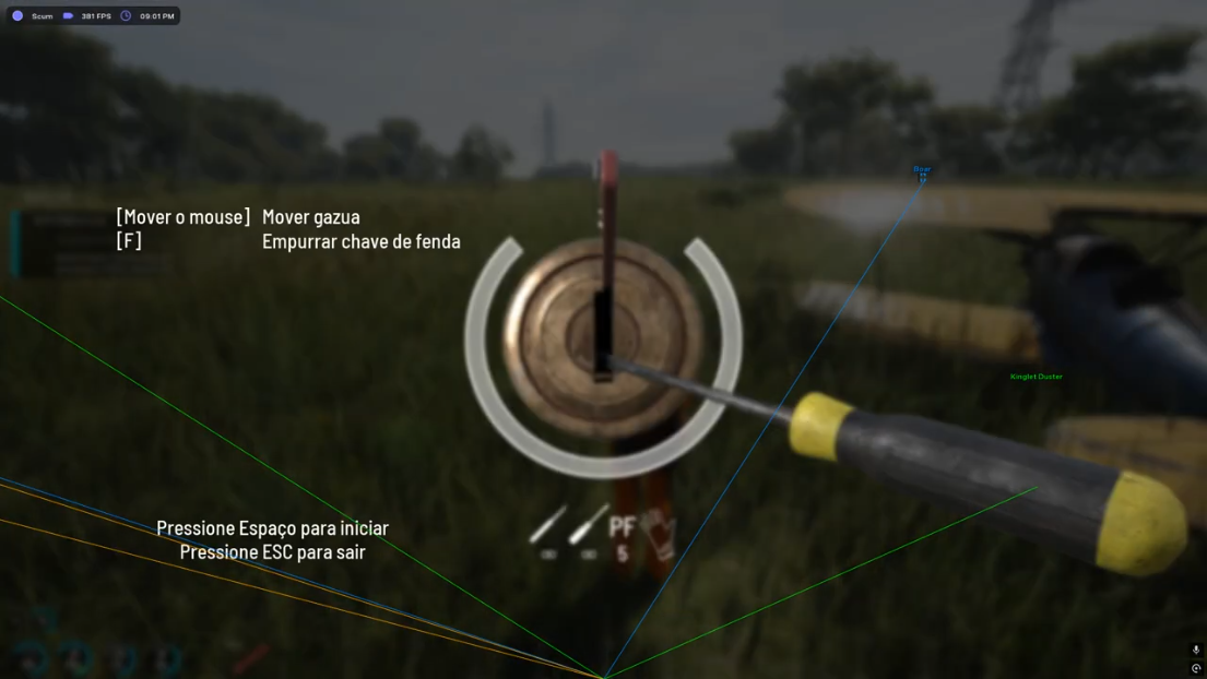 ESP wallhack overlay showing players and loot in Scum